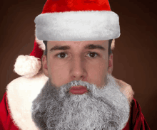 a man with a santa hat and beard