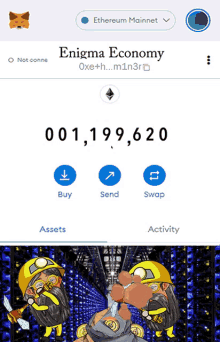 a screenshot of an ethereum mainnet with a picture of miners on it
