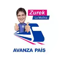 a logo for zurek la molina shows a man giving two thumbs up