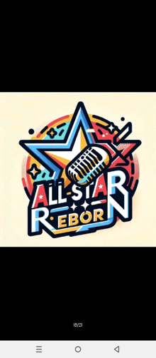 a colorful logo for the all star rebor