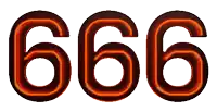 the number 666 is shown in red letters