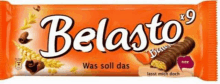 a package of belasto bars with a foreign language on it