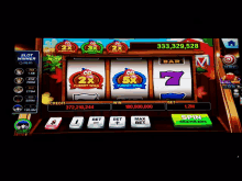 a slot machine displays the number 333,329,528 at the top