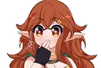 a cartoon drawing of a girl with long red hair