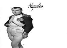 a black and white photo of napoleon with the word napoleo on the bottom