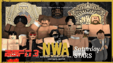 a poster for the nwa saturday stars show