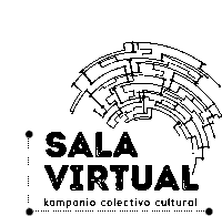 a black and white logo that says sala virtual on it