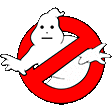 the ghostbusters logo has a ghost in a red circle with a no entry sign .