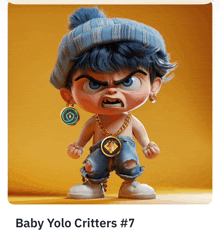 baby yolo critters # 7 with a cartoon character