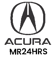 a black and white logo for acura with a white background