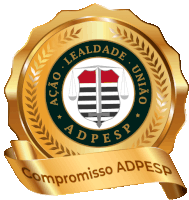 a gold seal that says compromisso adpesp