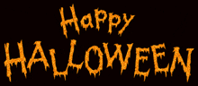 a black background with the words happy halloween