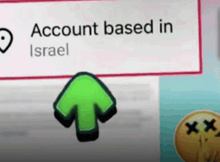a sign that says account based in israel