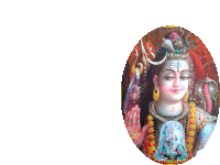 a painting of a deity with a snake around his neck