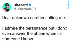 a screenshot of a tweet by blazzard