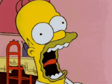 a cartoon of homer simpson with a shocked expression on his face