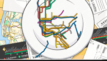 a white plate with a bunch of colorful lines on it and a frequency by sign