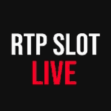 a logo for rtp slot live in white and red letters