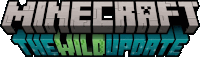 a logo for minecraft the wild update is shown on a white background