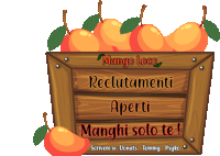 a sign that says mango loco recruitmenti aperti manghi solo te