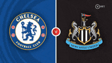 the logos for chelsea and newcastle united are shown side by side .