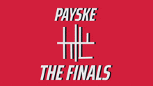 a red background with the words payske til the finals