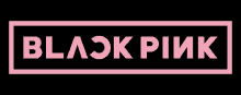 a black and pink logo for blackpink with a black background