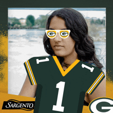 a green bay packers jersey with the number 1 on it