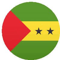 a green yellow and red flag with two black stars in the middle