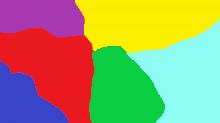 a drawing of a rainbow of colors including red yellow and green