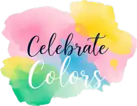 a colorful background with the words " celebrate colors " on it