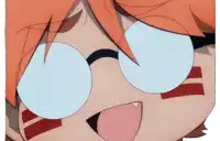 a close up of a person 's face with glasses