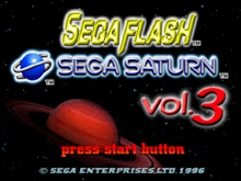 a sega flash sega saturn vol 3 video game