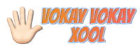 a hand and the words " vokay vokay kool " are shown