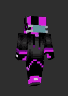 a minecraft character wearing a mask and headphones