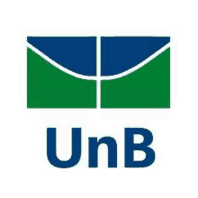 a blue and green logo with the word unb on it