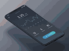 a smart phone displays a graph that says eth