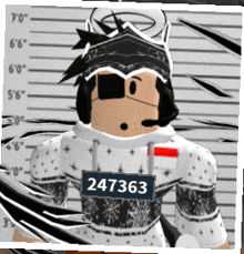 a roblox character has a mugshot with the number 247363