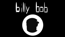 a logo for billy bob with a silhouette of a man