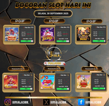 a poster for bocoran slot hari ini shows a list of games