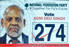 a national federation party advertisement with agni deo singh on it