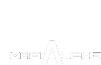 a white logo for mafia alpha with a large a on a white background