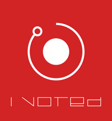 a red background with a white circle and the word inoted