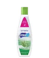 a bottle of vaseline body milk with aloe fresh on the label