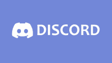 a blue background with a white discord logo on it