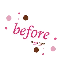 a logo for a bakery and grooming company called before