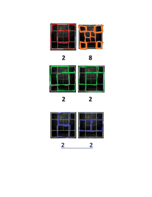 a drawing of squares with the numbers 2 and 8 on them