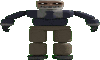 a pixel art of an old man with a beard and a sweater and tie .