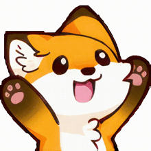 a cartoon drawing of a fox with a number 3 on its chest
