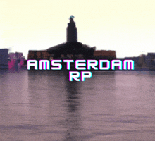 a blurry picture of a city with the words amsterdam rp on it